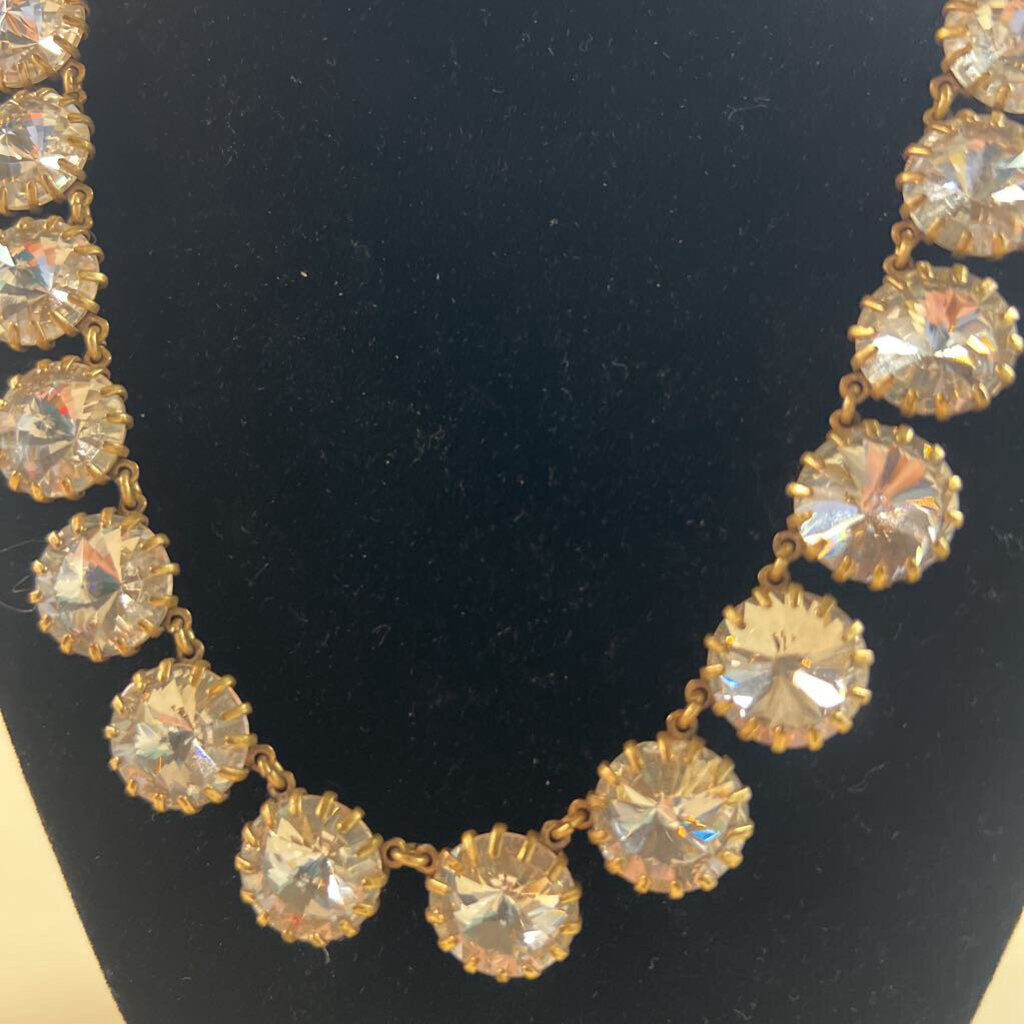 Gold/ Rhinestone Statement Necklace