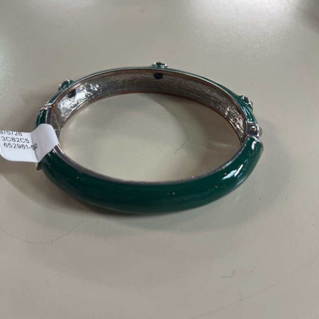Green/ Black Stone Bangle Bracelet