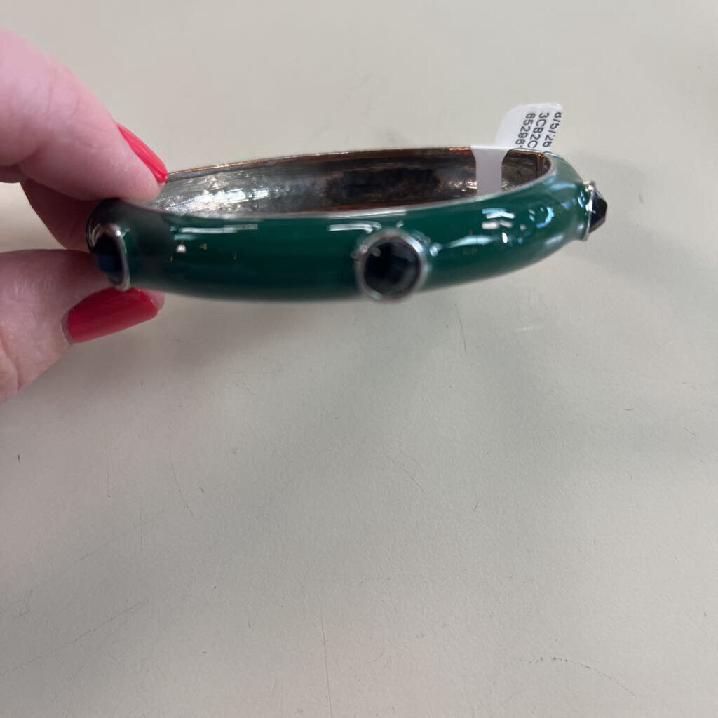 Green/ Black Stone Bangle Bracelet