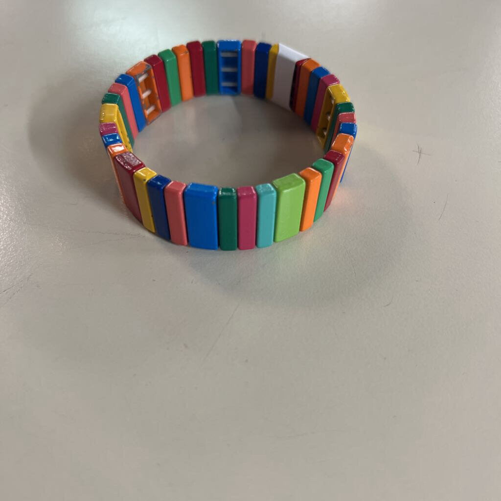 Multi Color Stone Stretchy Bracelet