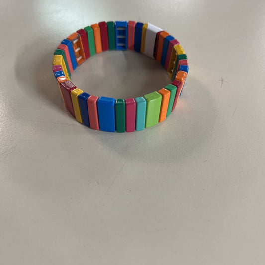 Multi Color Stone Stretchy Bracelet