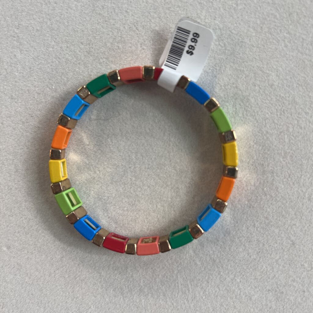 Multi Color Stone Stretchy Bracelet