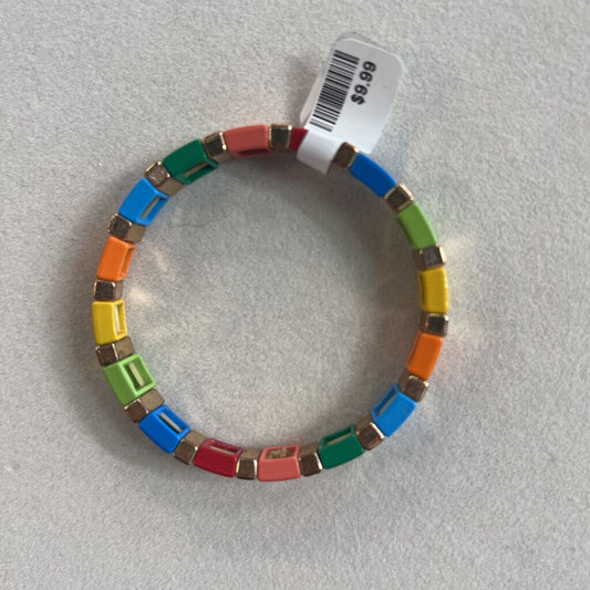 Multi Color Stone Stretchy Bracelet