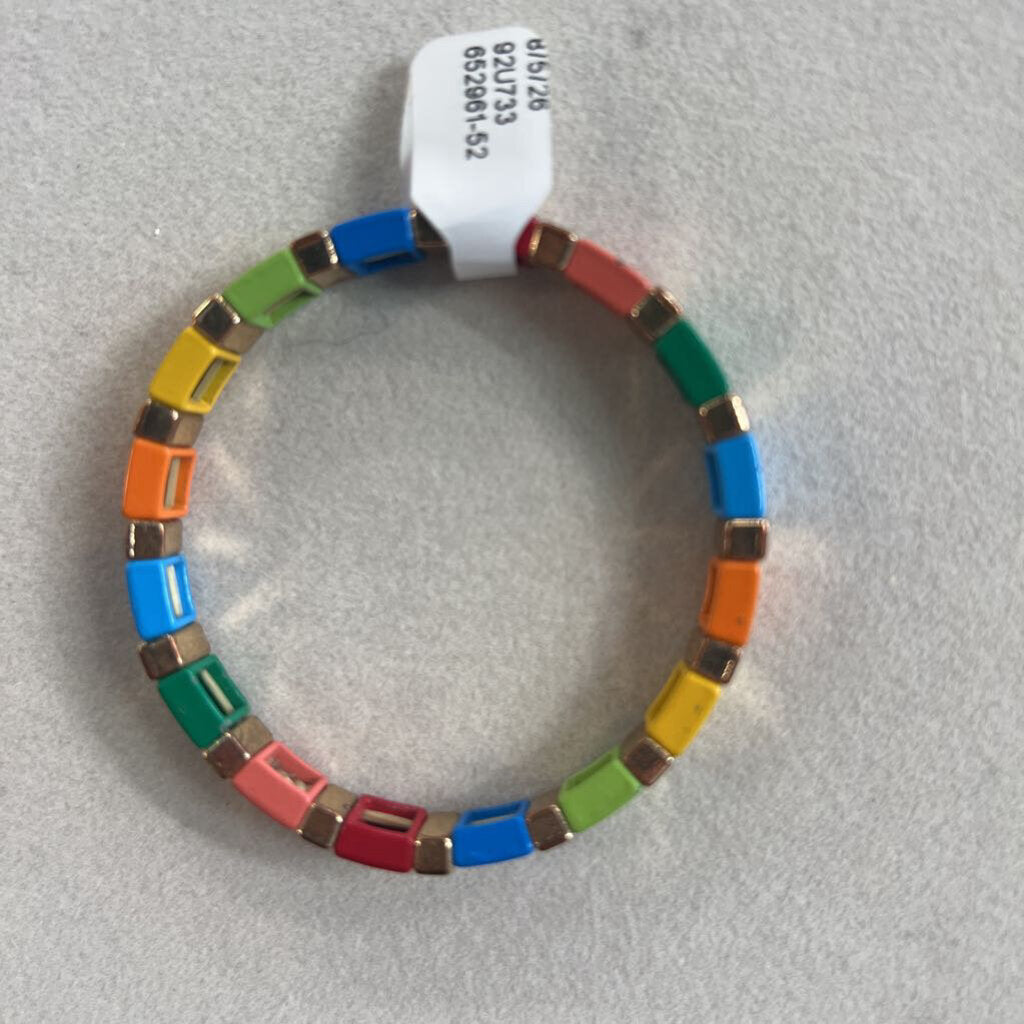 Multi Color Stone Stretchy Bracelet