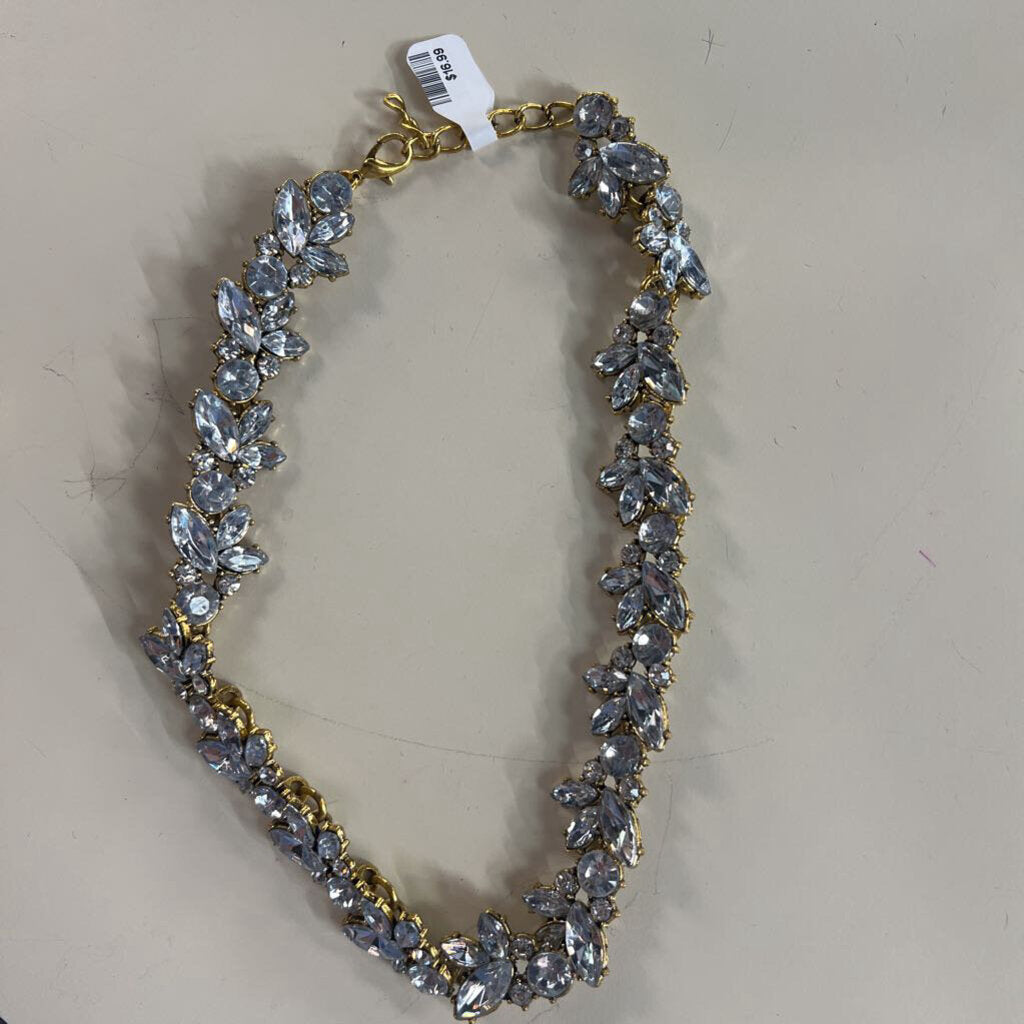 Gold/ Rhinstone Statement Necklace