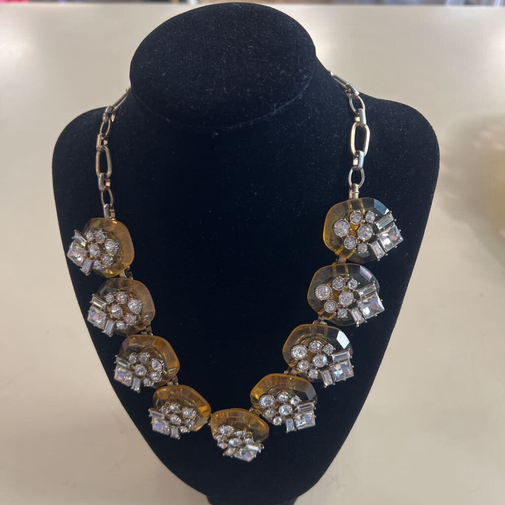 Cara Gold/ Rhinestone Statement Necklace