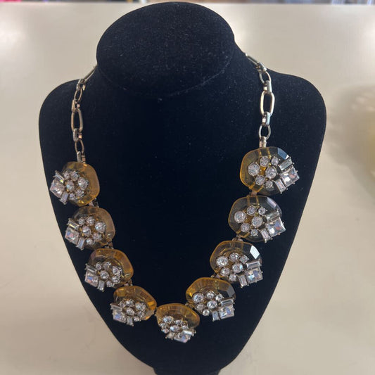 Cara Gold/ Rhinestone Statement Necklace