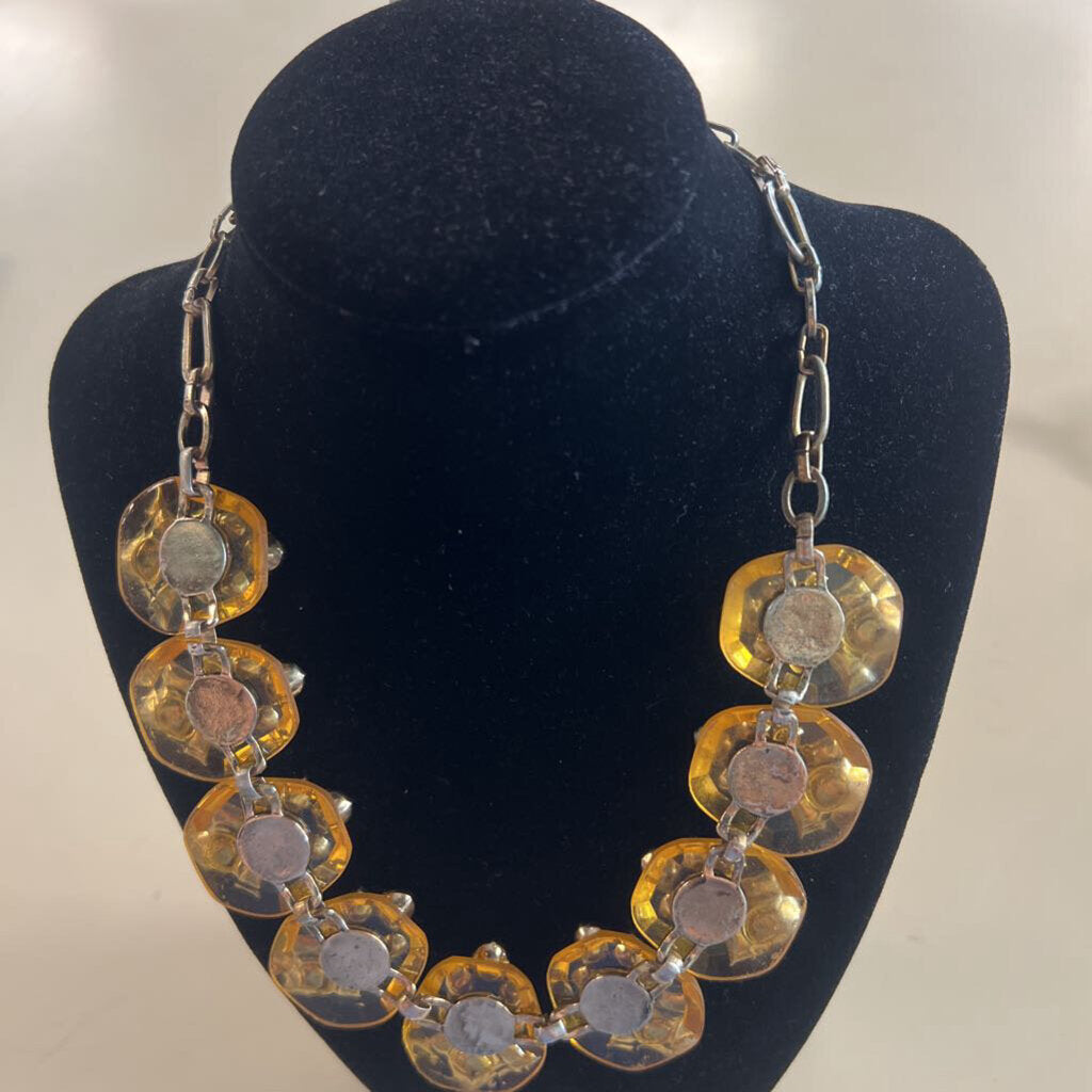 Cara Gold/ Rhinestone Statement Necklace