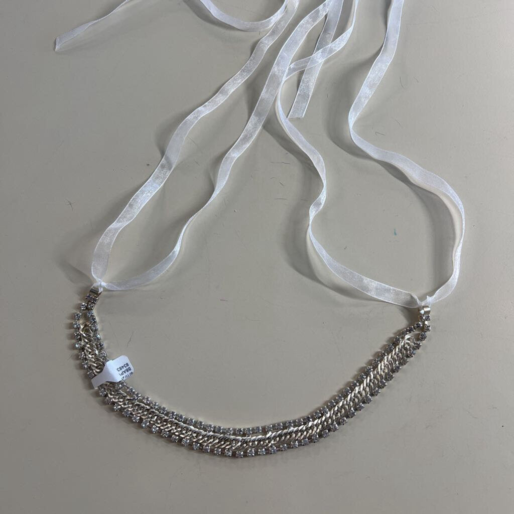 Silver/ Rhinestone Convertible Tie Back Accessory