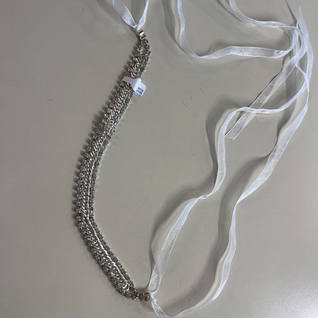 Silver/ Rhinestone Convertible Tie Back Accessory