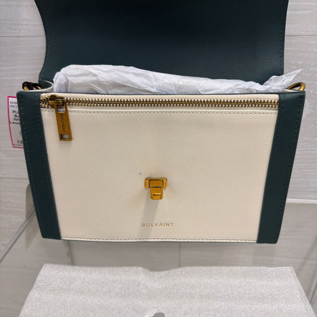 Bolvaint Green/ White Two Tone Leonie Purse
