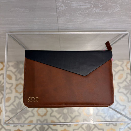 Dulccio Brown/ Black Leather Organizer