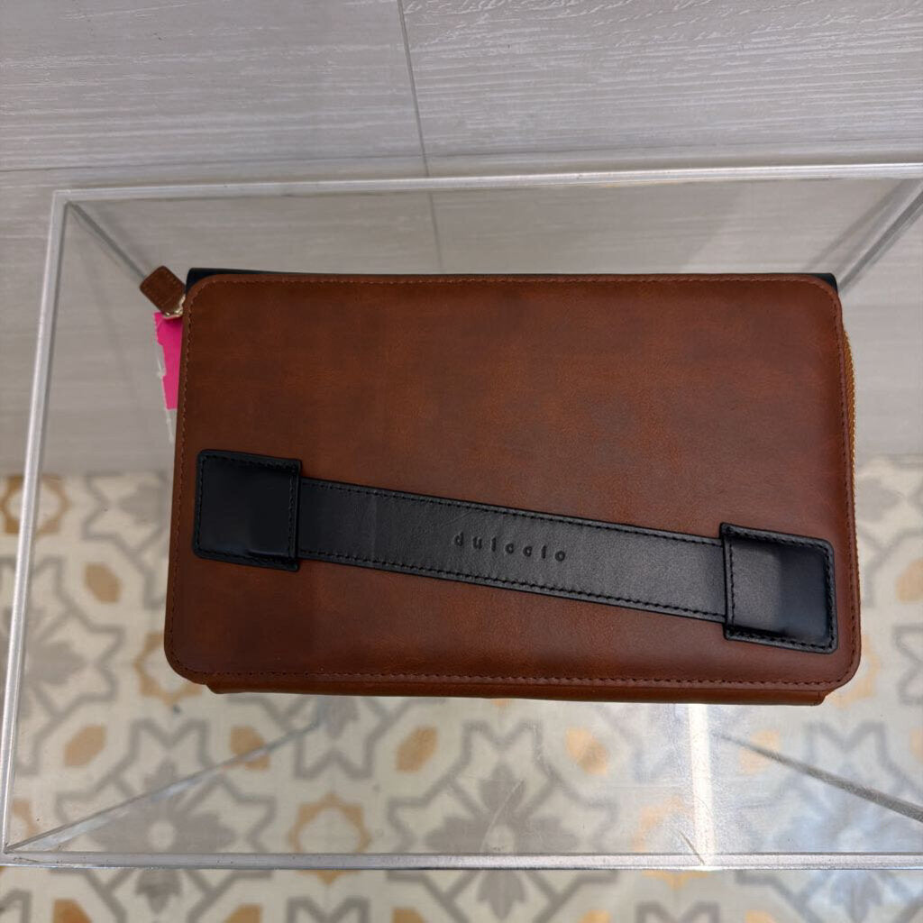 Dulccio Brown/ Black Leather Organizer