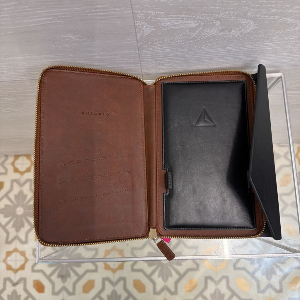 Dulccio Brown/ Black Leather Organizer