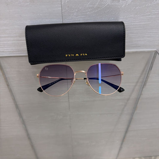 Fyn and Fia Rose Gold Gradient Lense Sunglasses