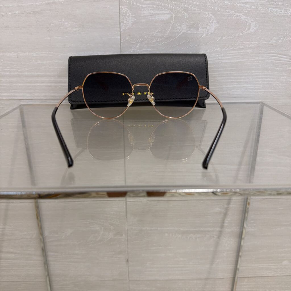 Fyn and Fia Rose Gold Gradient Lense Sunglasses