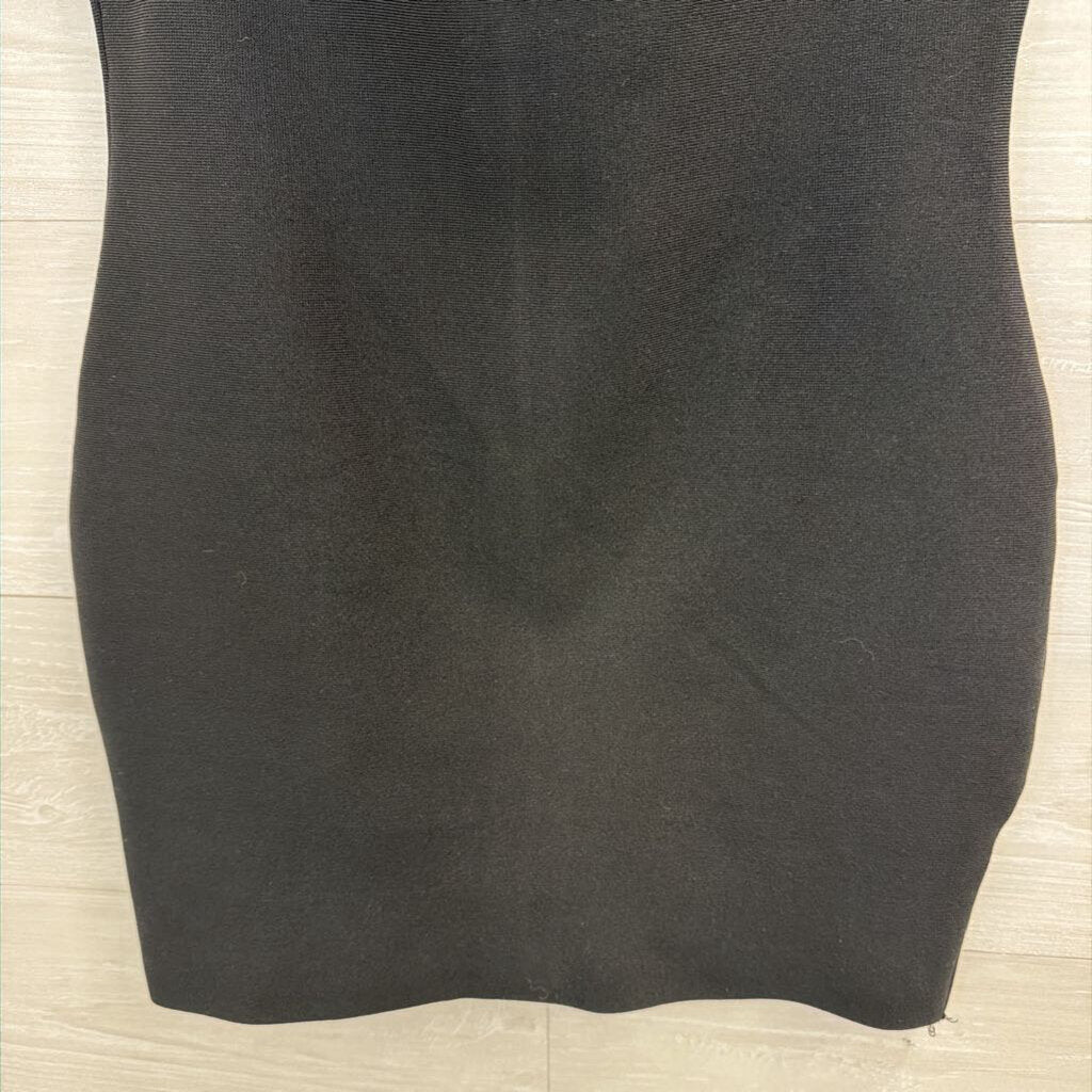 Superdown Black/ Rhinestone Strap Mini Dress Large