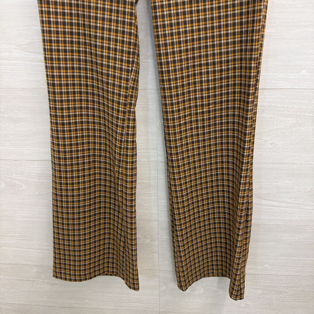 Zara Brown/ Yellow Plaid Trouser Pants Small