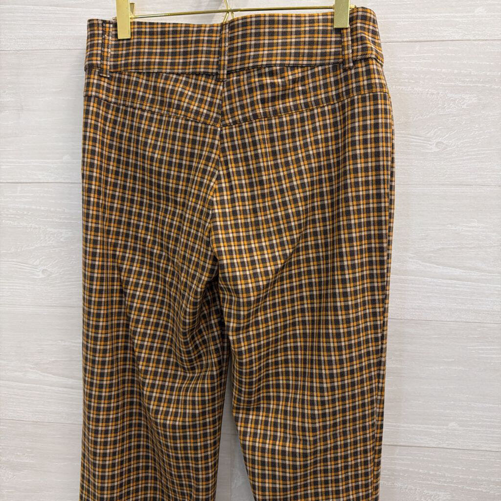 Zara Brown/ Yellow Plaid Trouser Pants Small