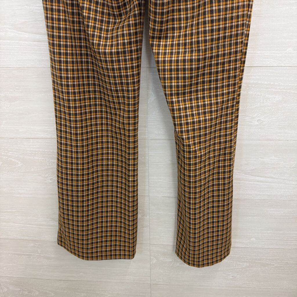 Zara Brown/ Yellow Plaid Trouser Pants Small