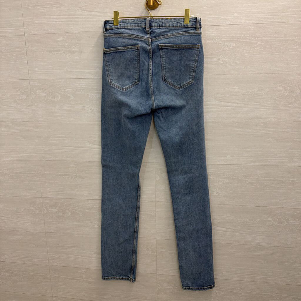 Zara Light Wash Straight Leg Jeans 8