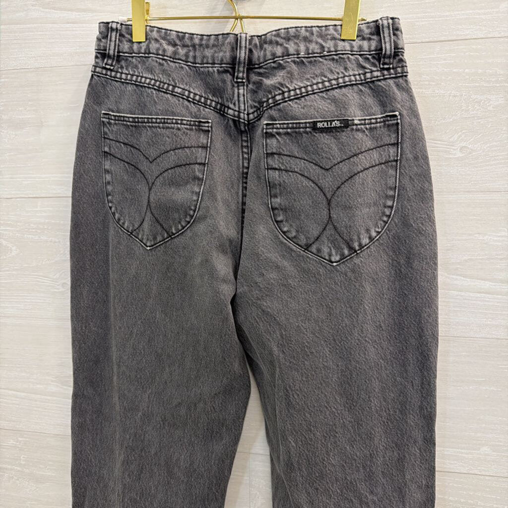 Rolla's Black Denim Wide Leg Jeans 29