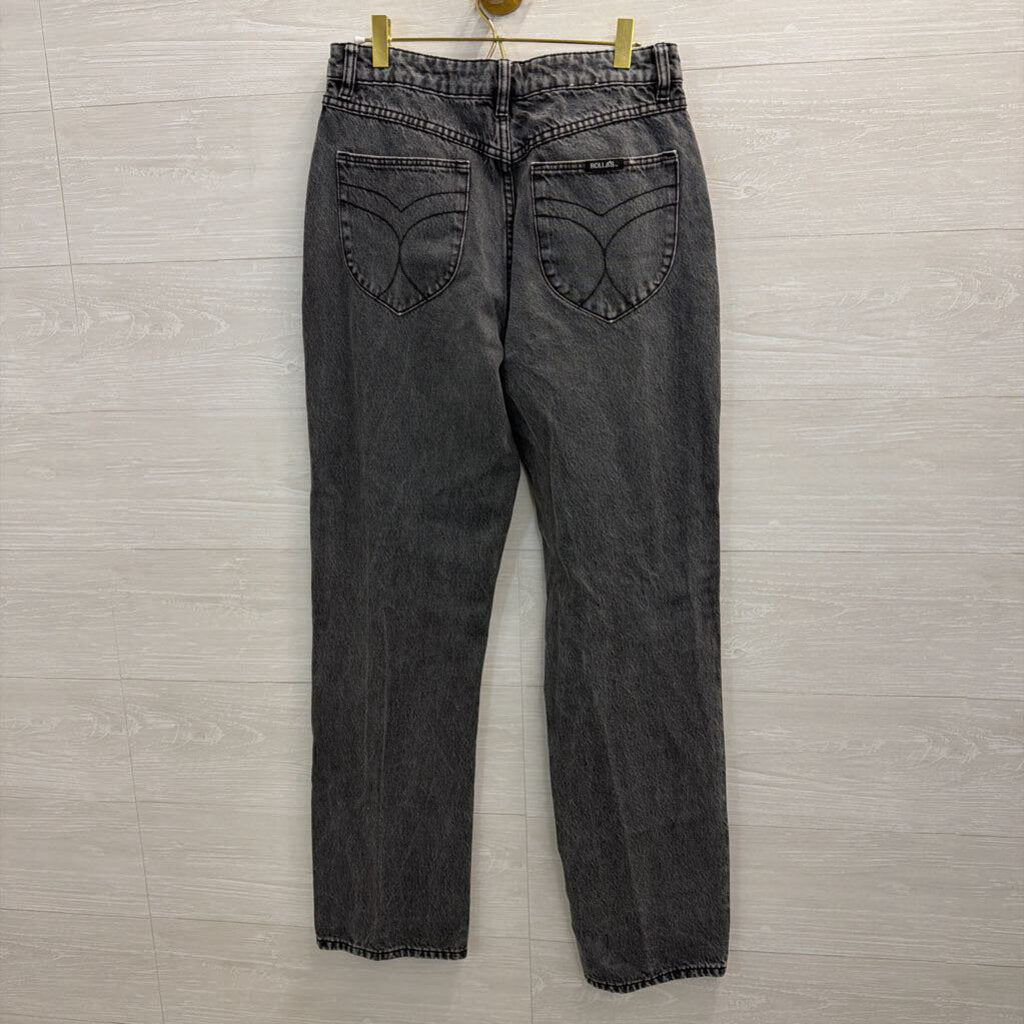 Rolla's Black Denim Wide Leg Jeans 29
