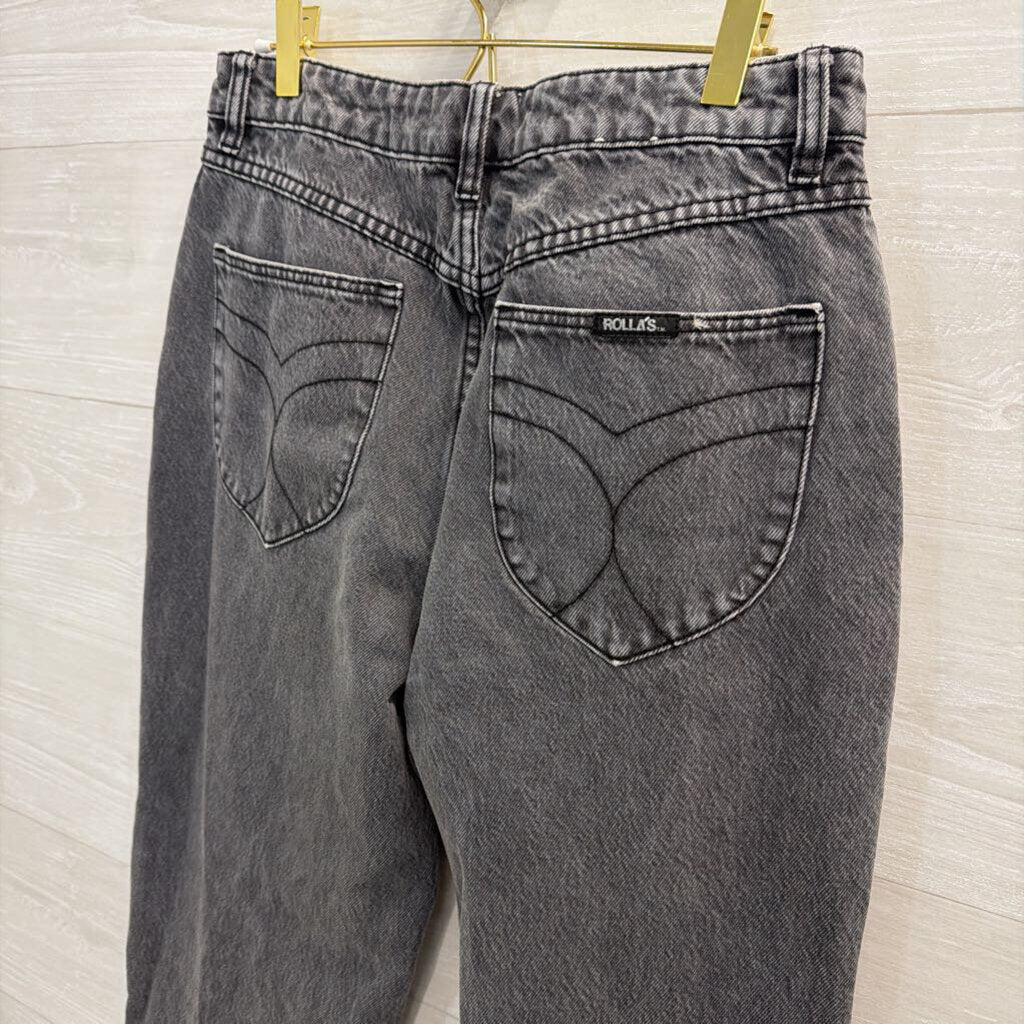Rolla's Black Denim Wide Leg Jeans 29
