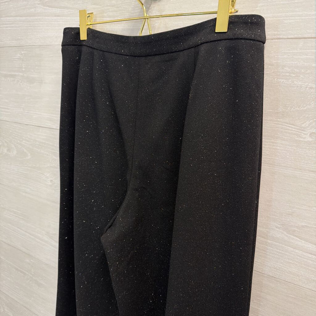 Talbots Black Shimmer Trouser Pants 8