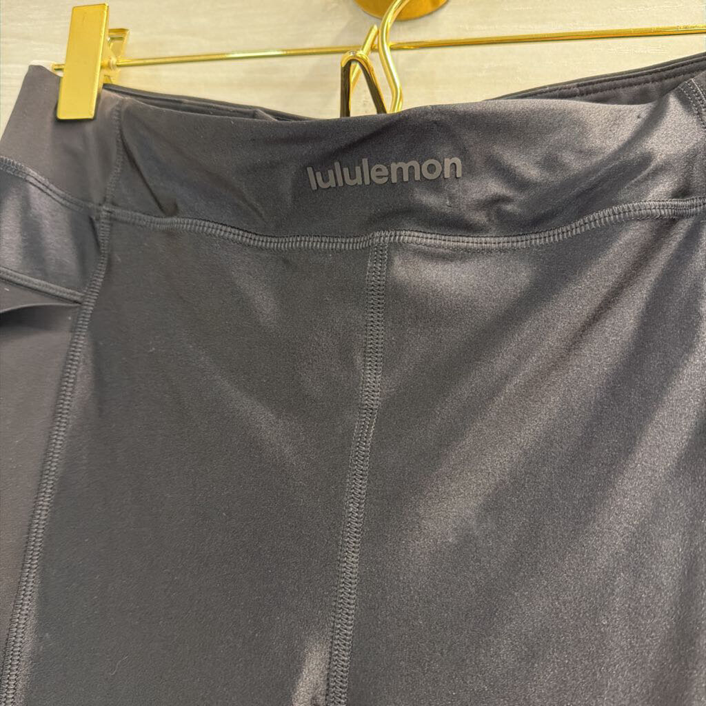 Lululemon Black Satin Shine Paneled Leggings 6