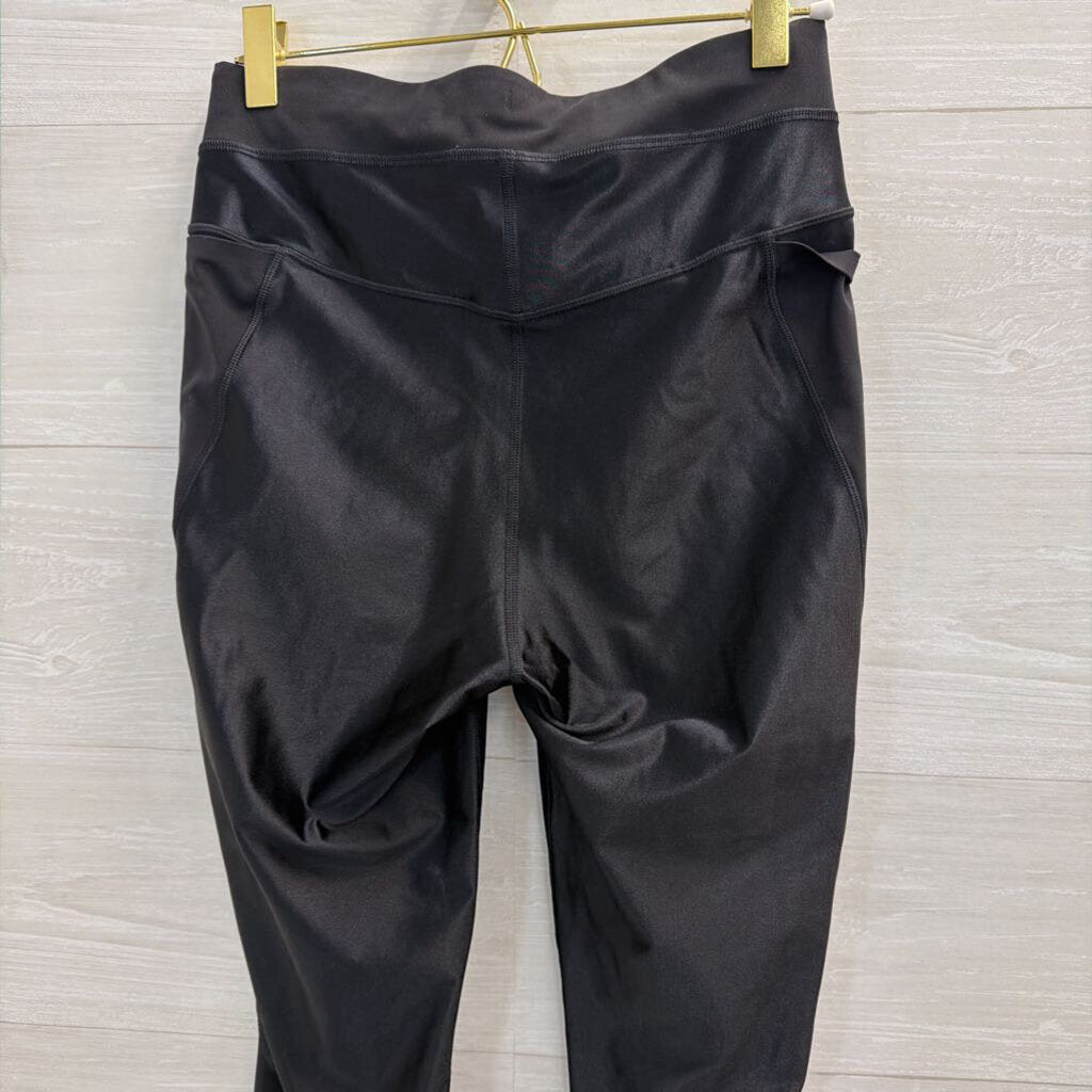Lululemon Black Satin Shine Paneled Leggings 6