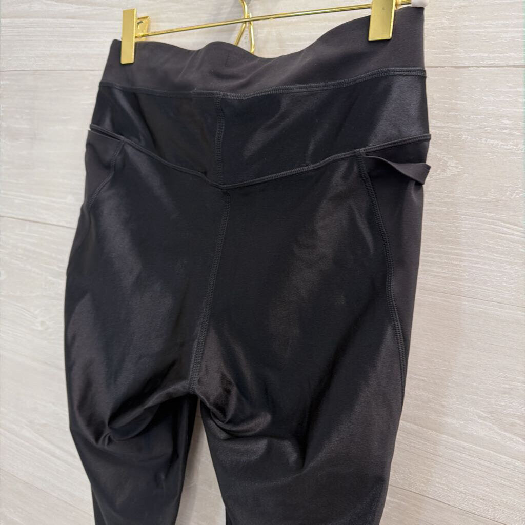 Lululemon Black Satin Shine Paneled Leggings 6