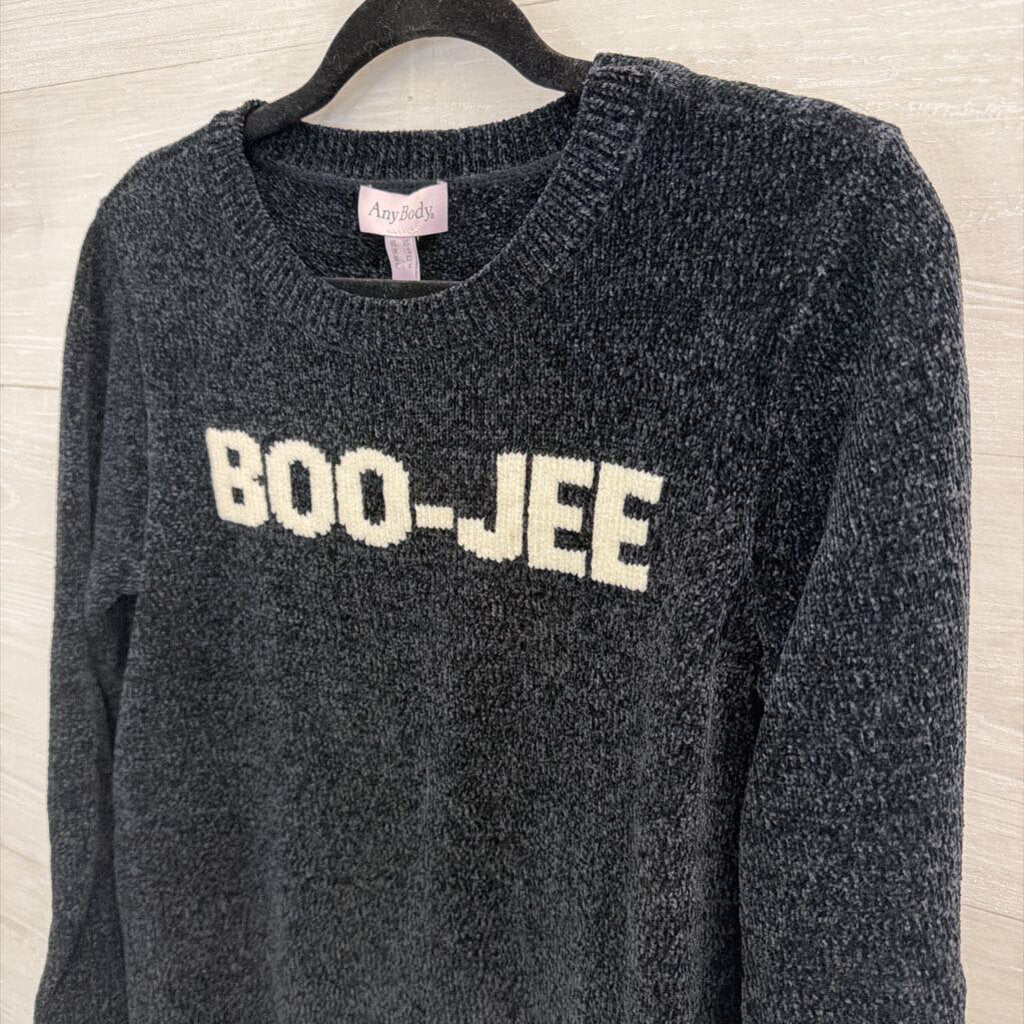 Any Body Black Soft Knit Boo-Jee Sweater Top Extra Small