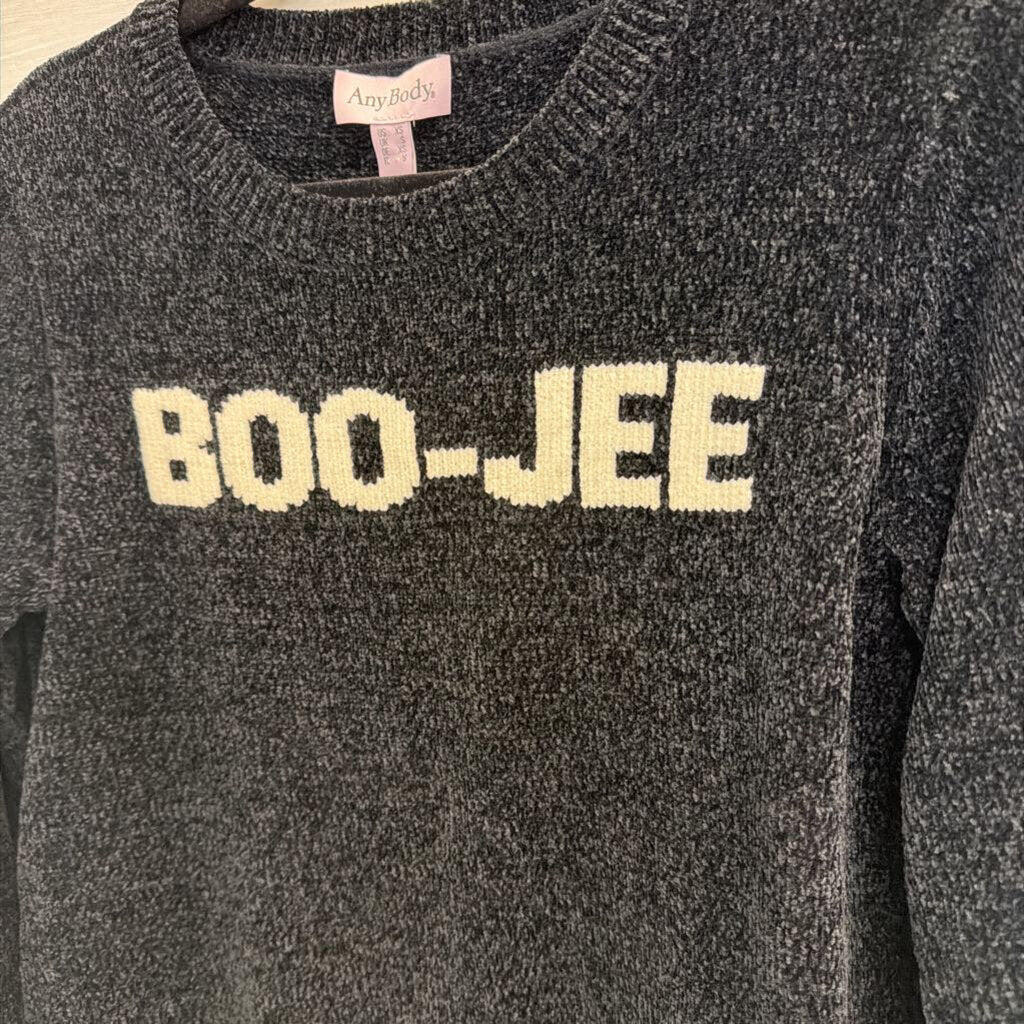 Any Body Black Soft Knit Boo-Jee Sweater Top Extra Small