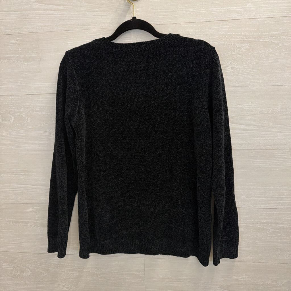 Any Body Black Soft Knit Boo-Jee Sweater Top Extra Small