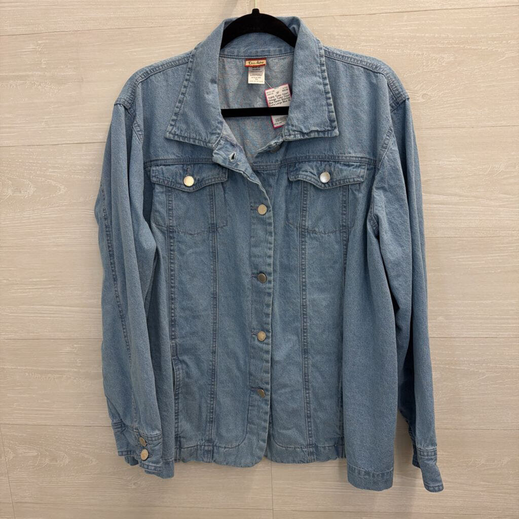 Vintage Tudor Court Blue Denim Shacket Extra Large