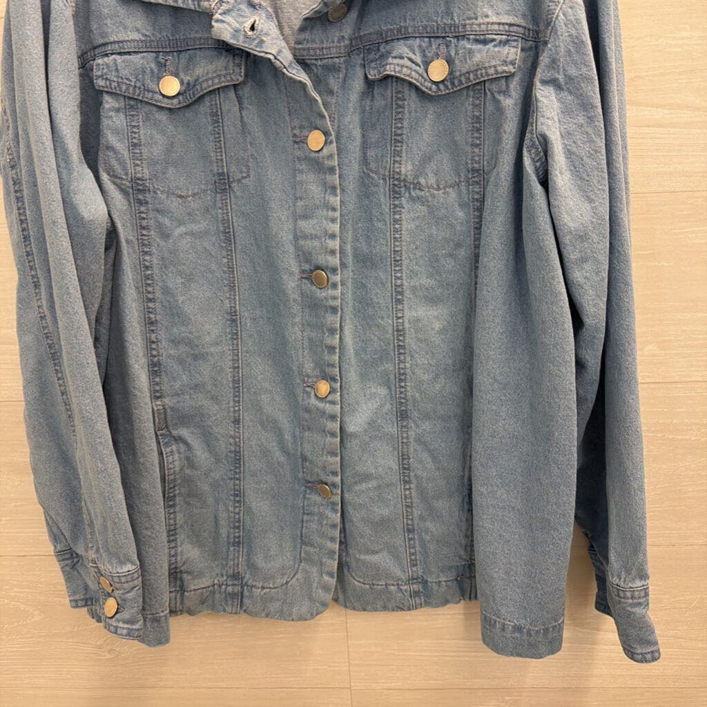Vintage Tudor Court Blue Denim Shacket Extra Large