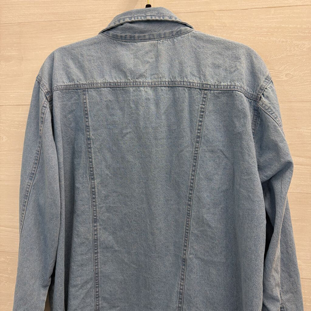Vintage Tudor Court Blue Denim Shacket Extra Large