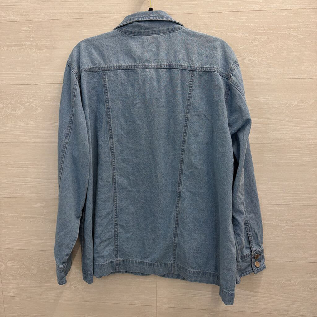 Vintage Tudor Court Blue Denim Shacket Extra Large
