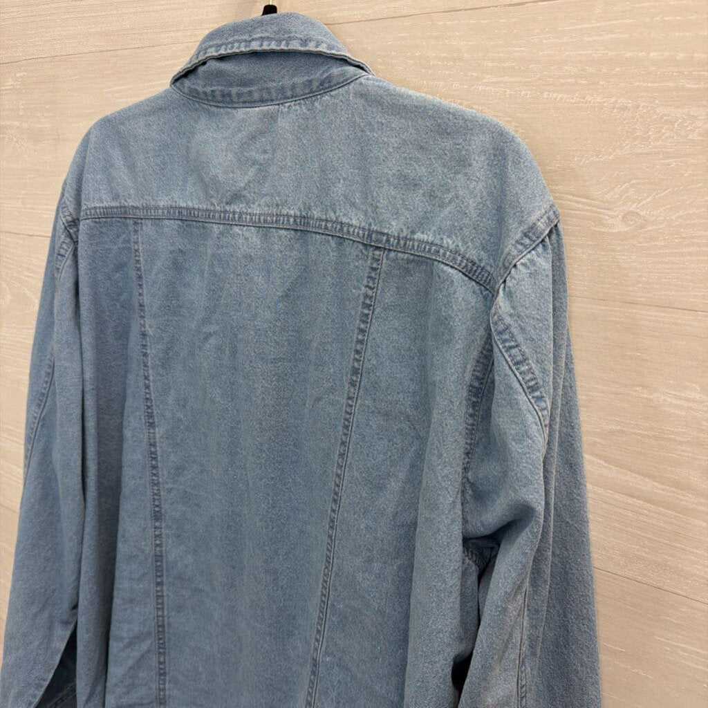 Vintage Tudor Court Blue Denim Shacket Extra Large
