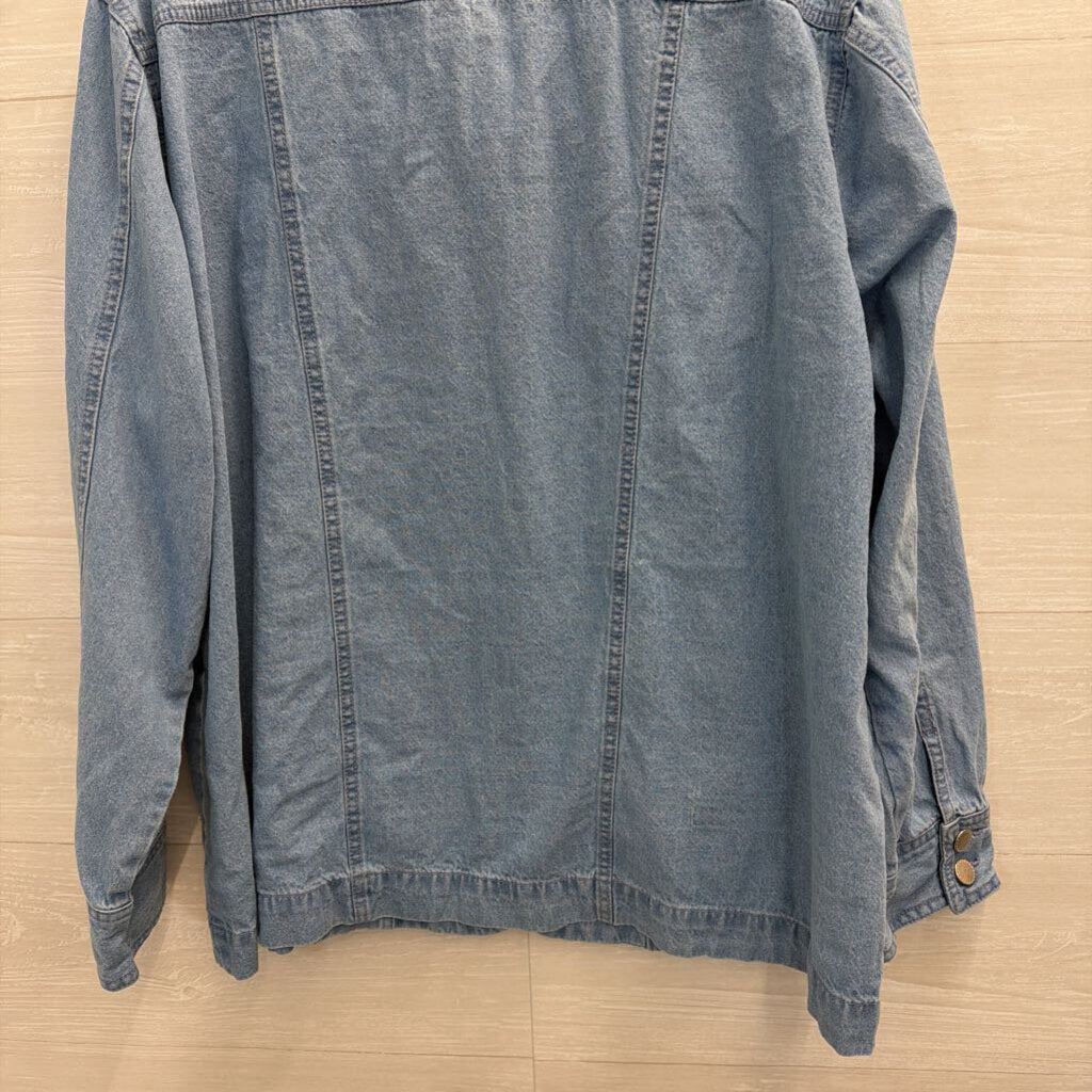 Vintage Tudor Court Blue Denim Shacket Extra Large