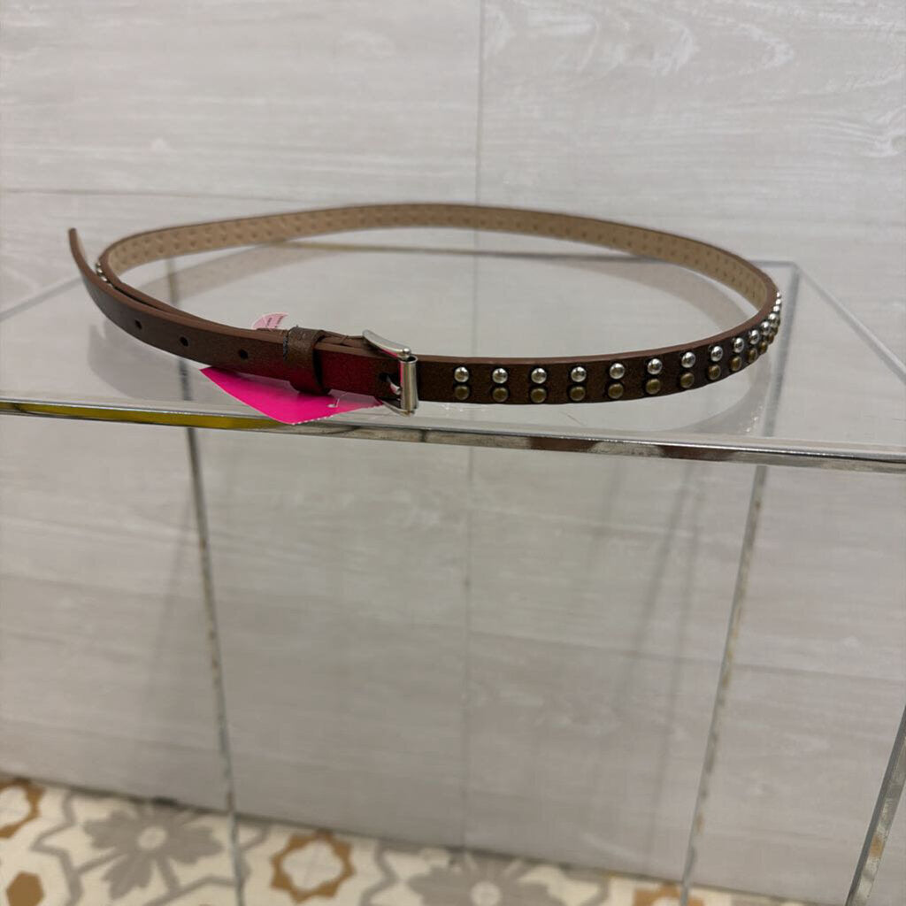 Metallic Brown Studded Belt Large