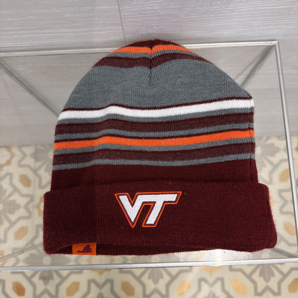 Captivating Burgundy/ Orange Virginia Tech Beanie