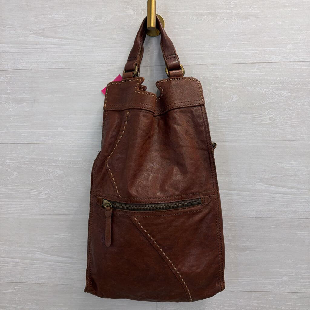 Lucky Brand Brown Leather Abbey Road Crossbody Purse
