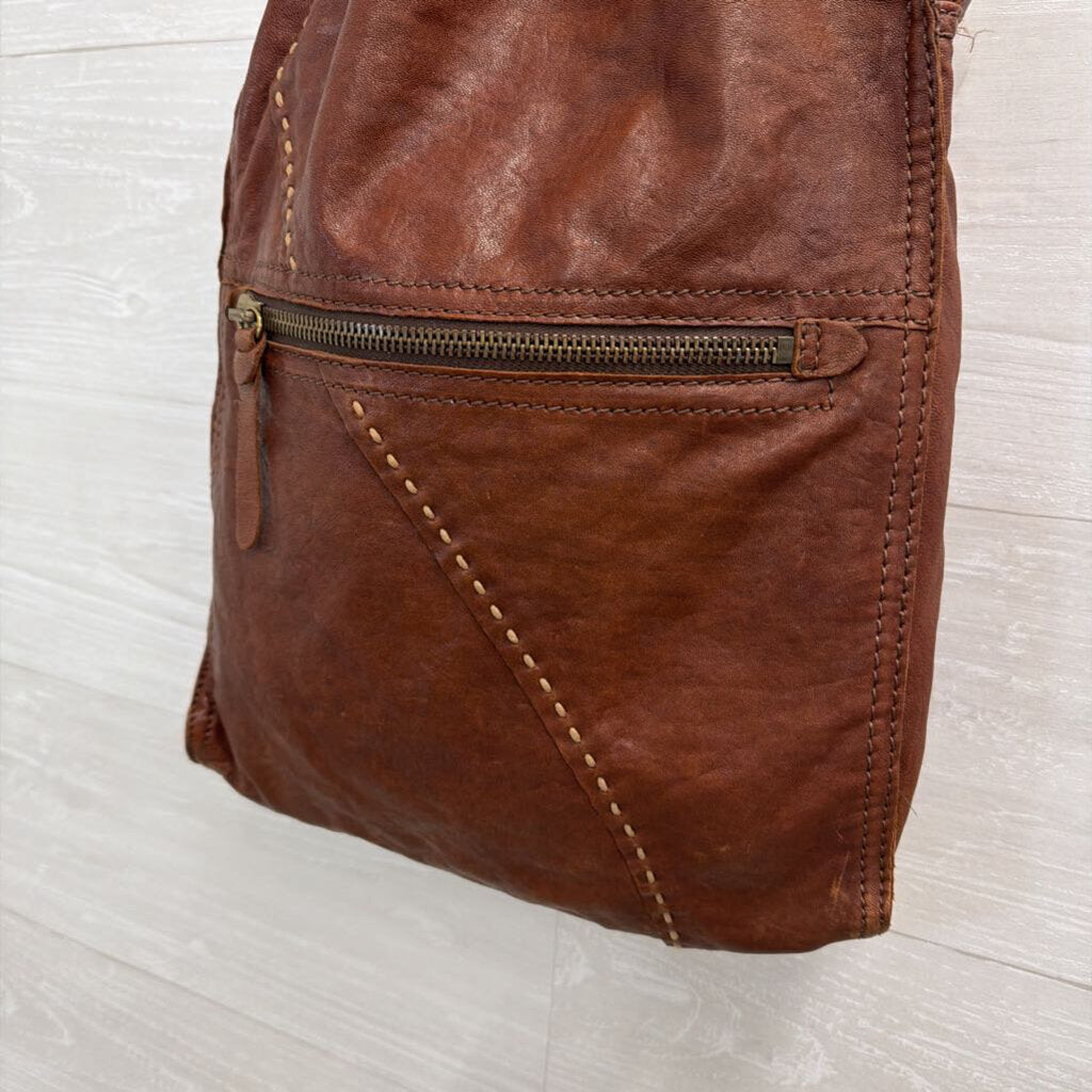Lucky Brand Brown Leather Abbey Road Crossbody Purse