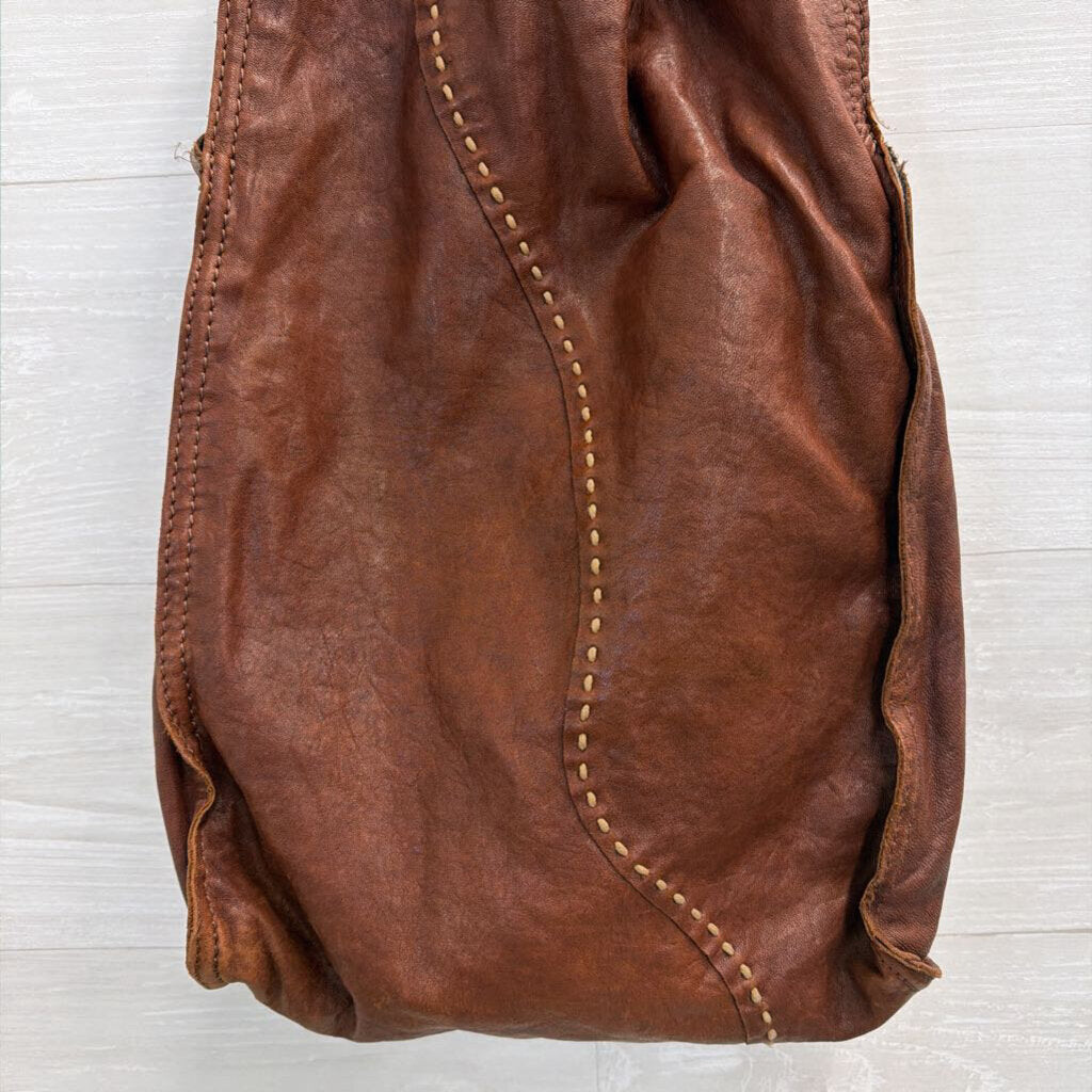 Lucky Brand Brown Leather Abbey Road Crossbody Purse