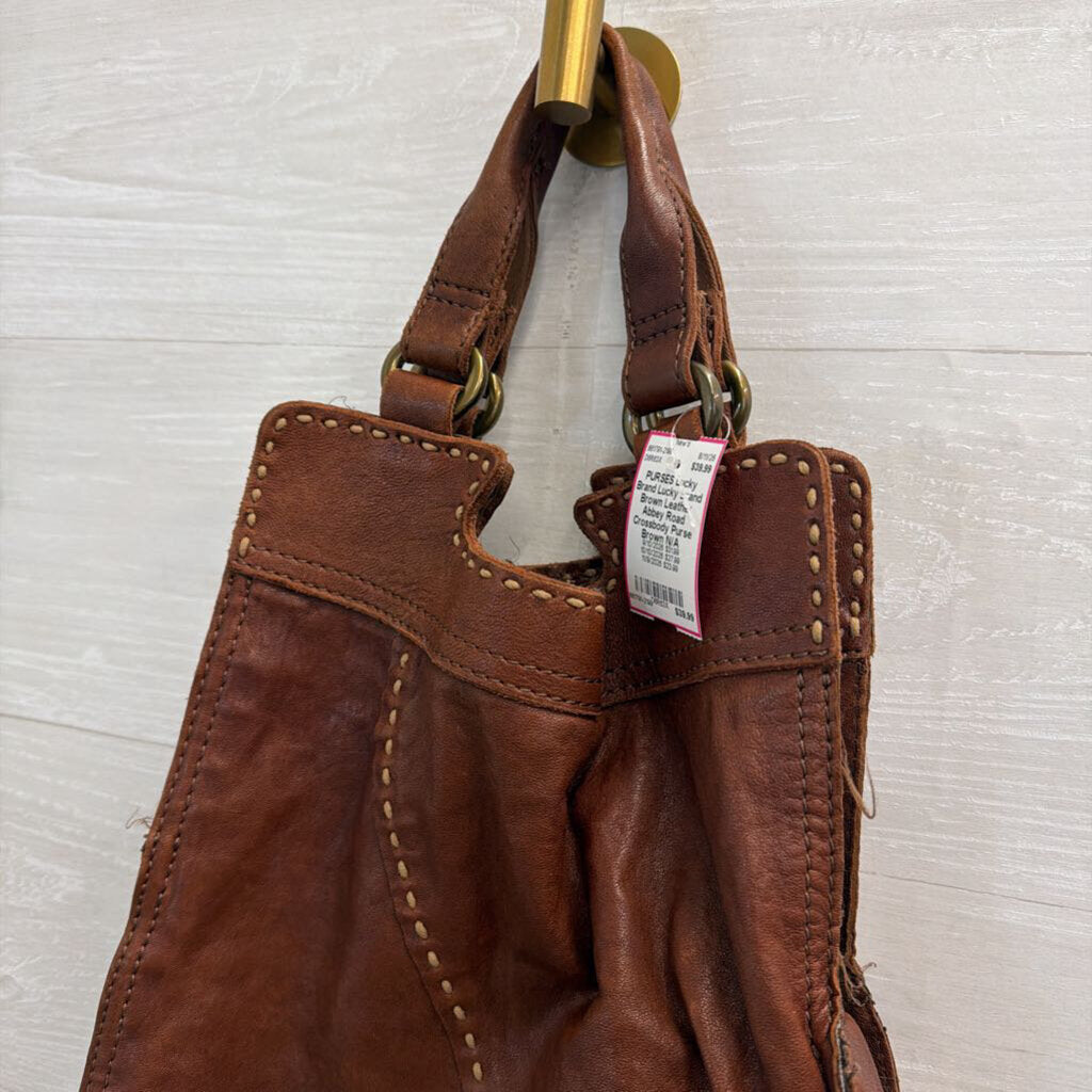 Lucky Brand Brown Leather Abbey Road Crossbody Purse