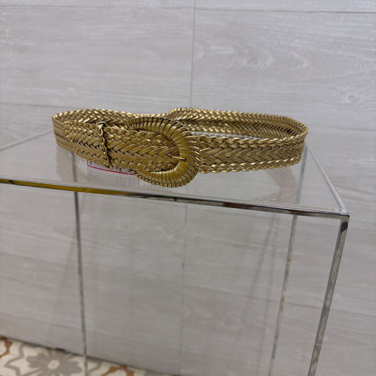 Metallic Gold Woven Belt Small/ Medium