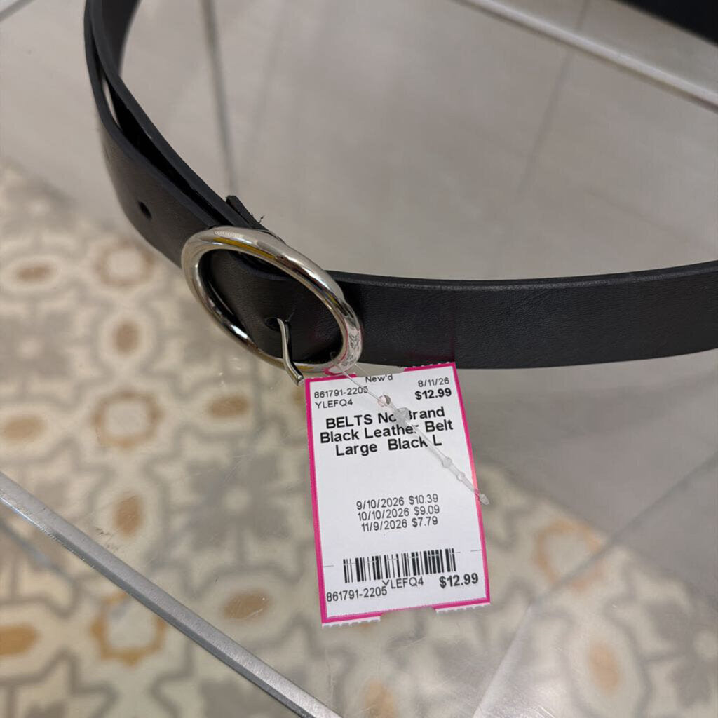 Black Leather Belt Large
