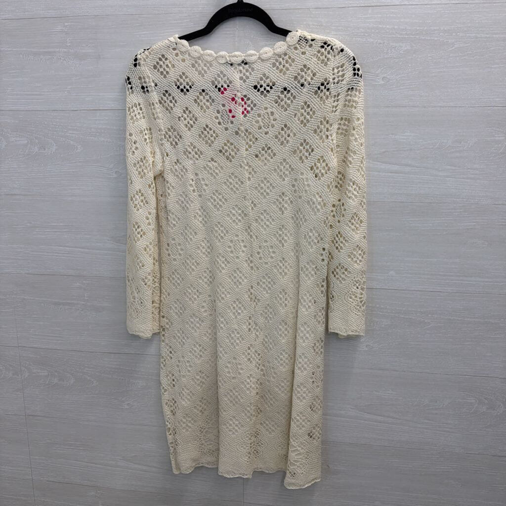 Trina Turk Ivory Crochet Long Sleeve Dress 2
